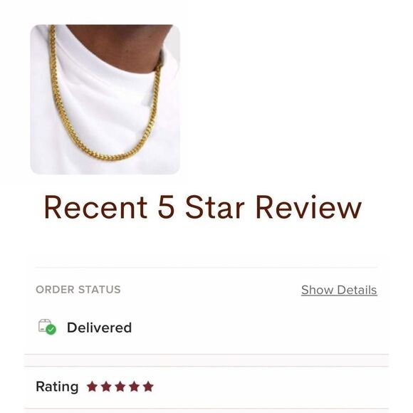 18k Gold Miami Cuban Chain Necklace - Picture 7 of 7